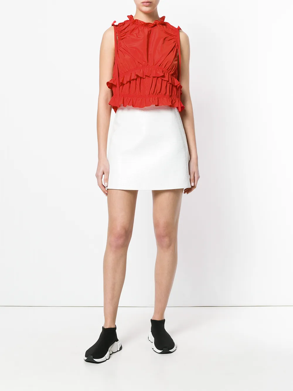 Kenzo ruches crop top - Rood