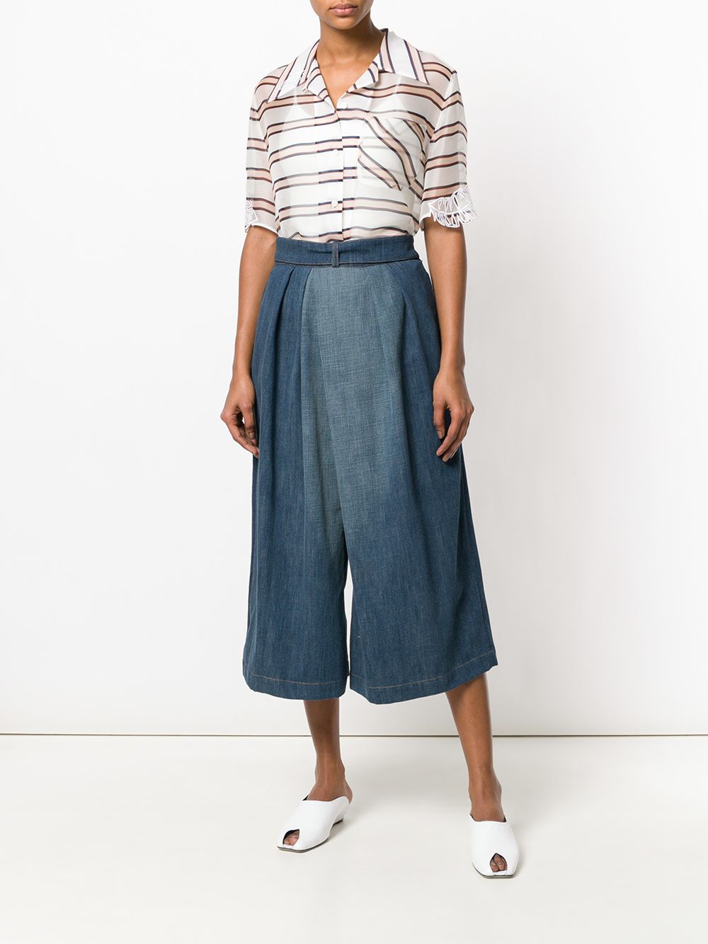 фото Loewe culotte denim trousers