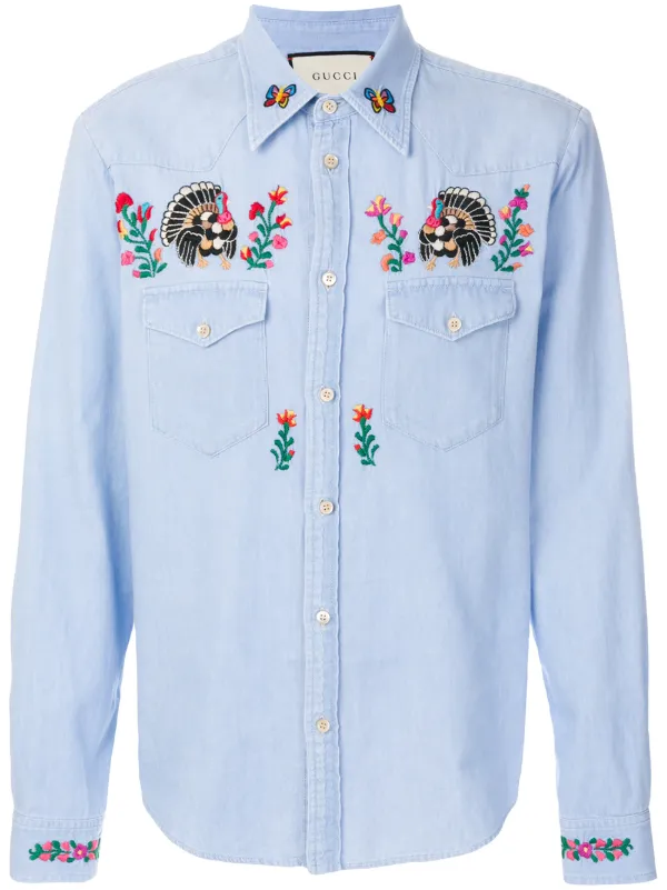 camisas vaqueras para hombre bordadas