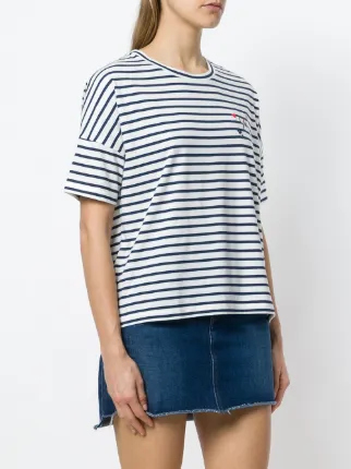 striped print T-shirt展示图