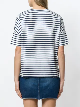 striped print T-shirt展示图