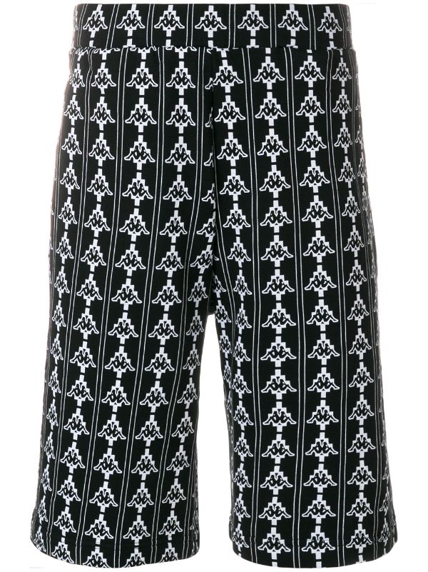 black and white kappa shorts