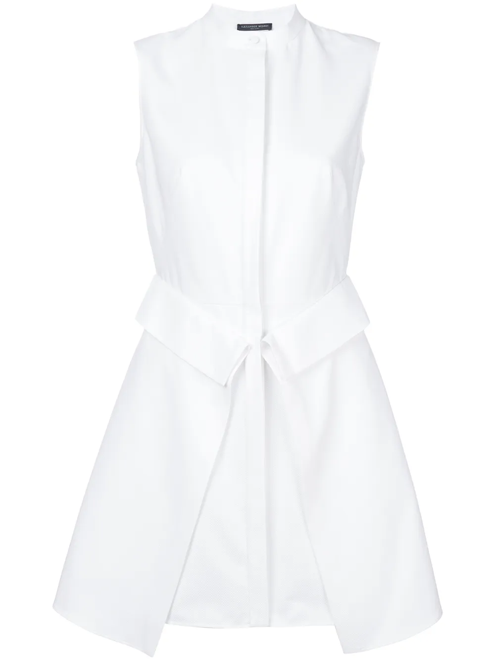 Alexander McQueen Hemdkleid mit Schnürung - Weiß