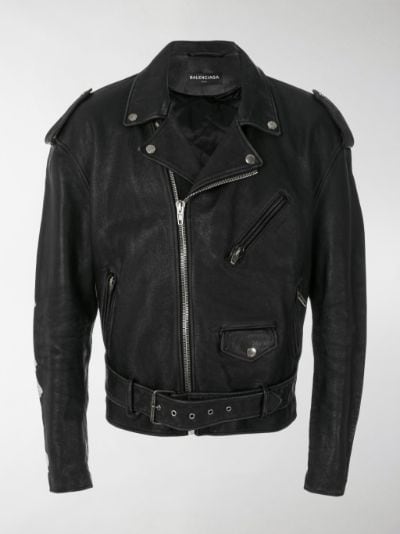 balenciaga painted biker jacket