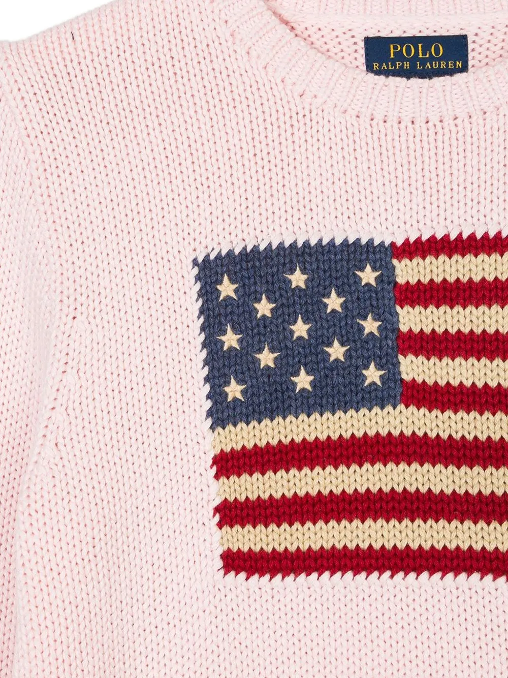 トップス 24SS POLO RALPH LAUREN INTARSIA USA KNIT Ralph Lauren Cotton Intarsia Flag Aran Knit Sweater
