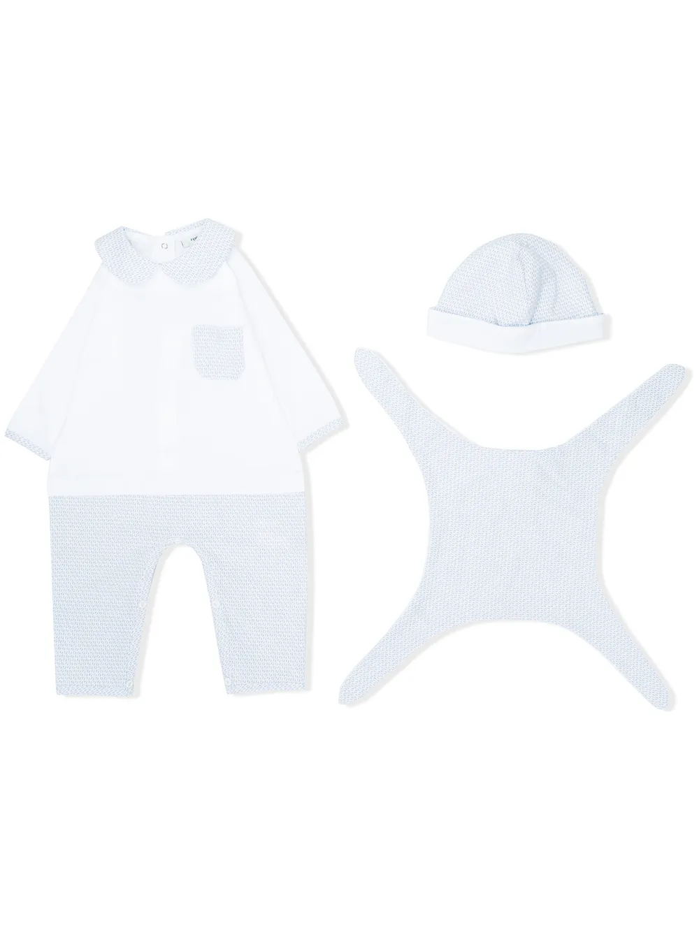 Fendi Kids комплект-тройка с монограммой Fendi Kids комплект-тройка с монограммой