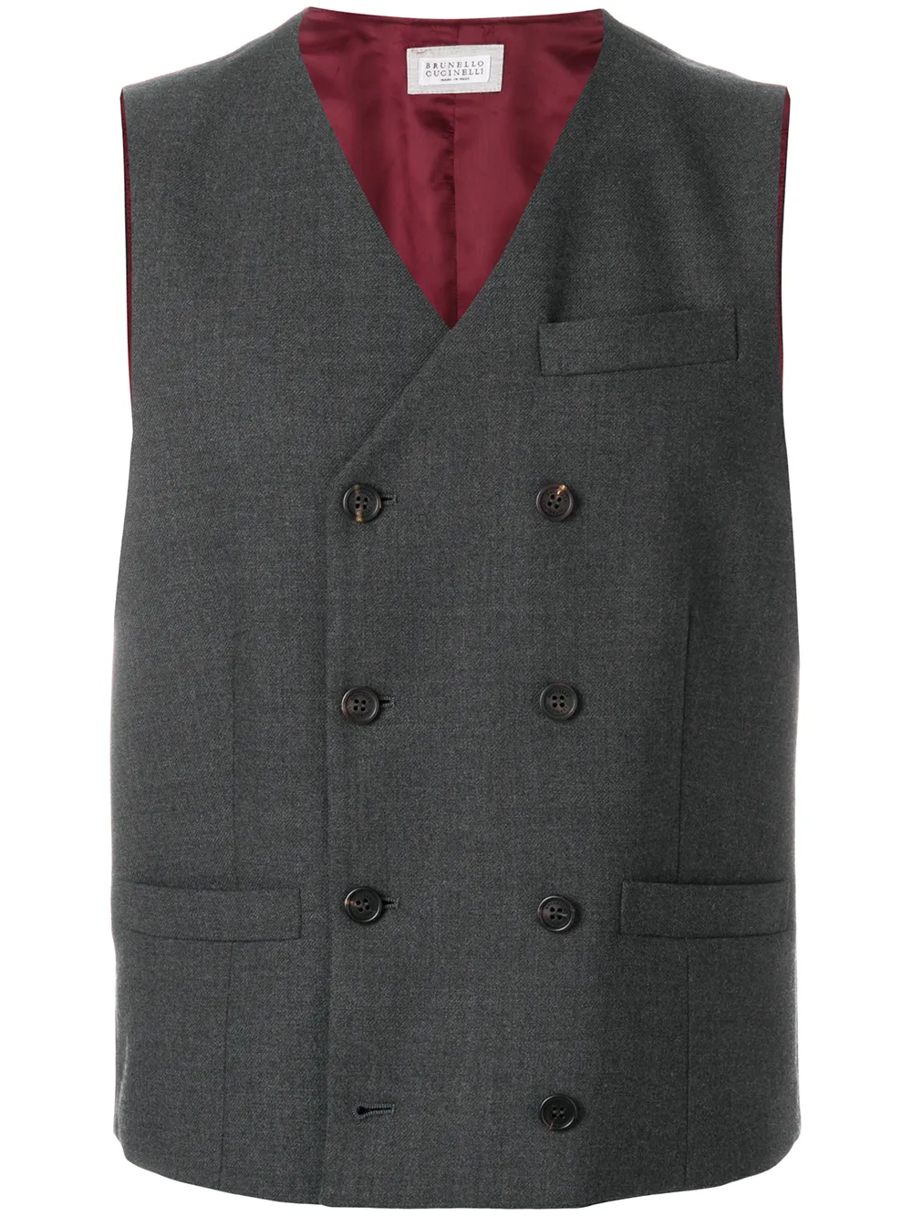 Brunello Cucinelli double-breasted waistcoat | Grey | Image 1