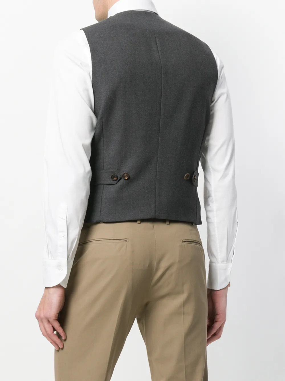 Brunello Cucinelli vest met dubbele rij knopen Grijs