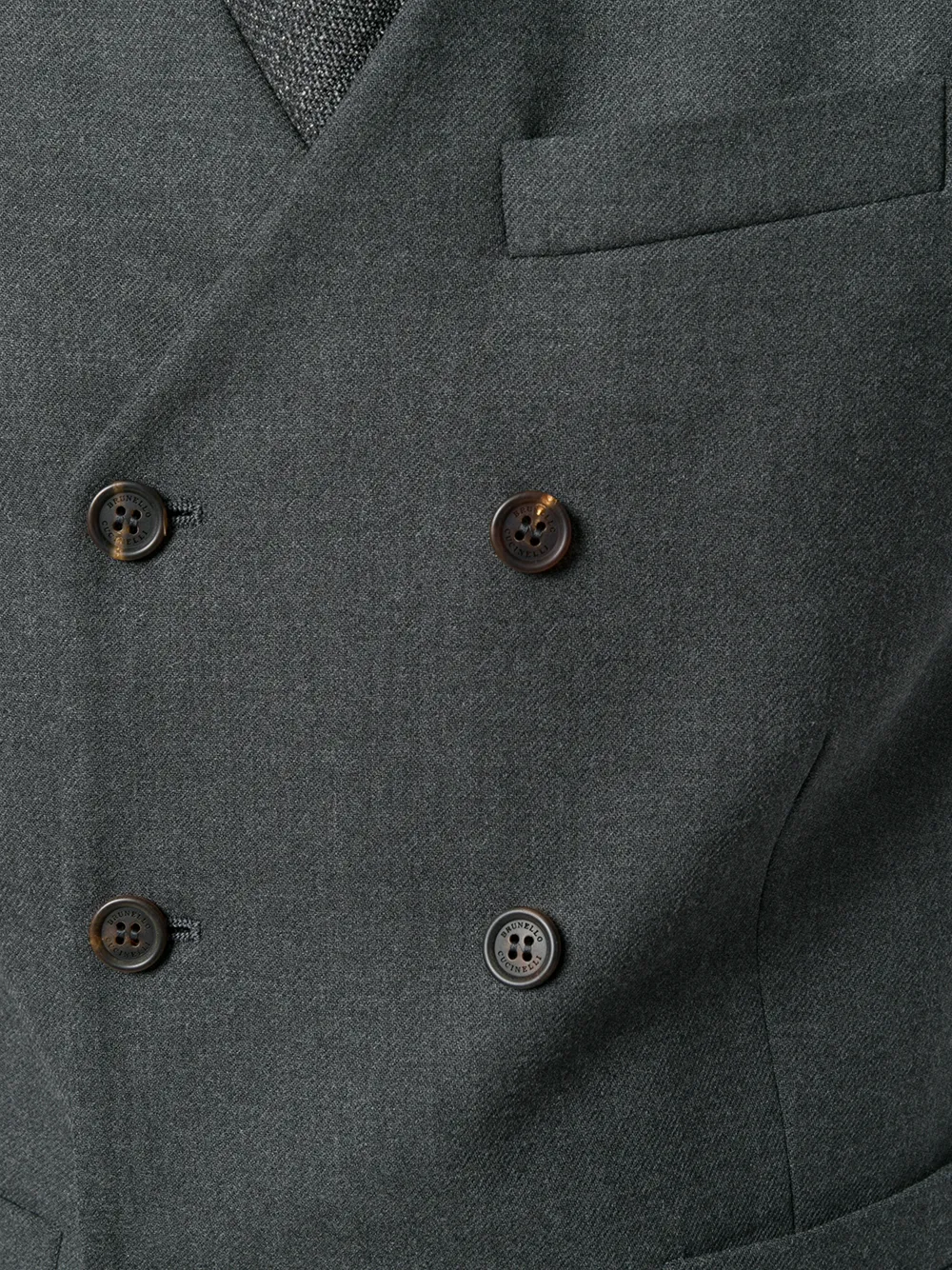 Brunello Cucinelli vest met dubbele rij knopen Grijs