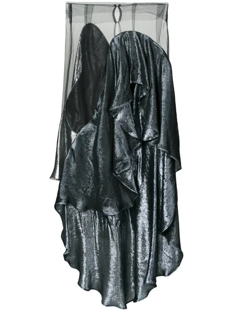 Paula Knorr panelled draped skirt 