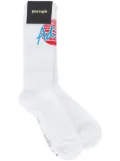 Palm Angels Adios intarsia-slogan socks - White