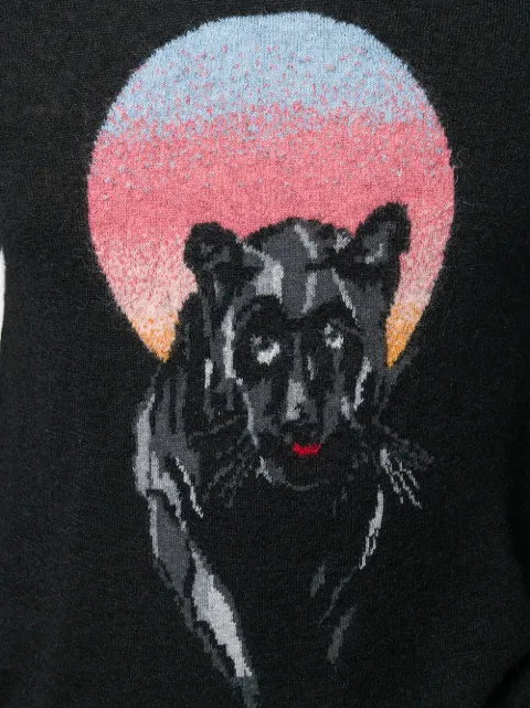 saint laurent panther sweater