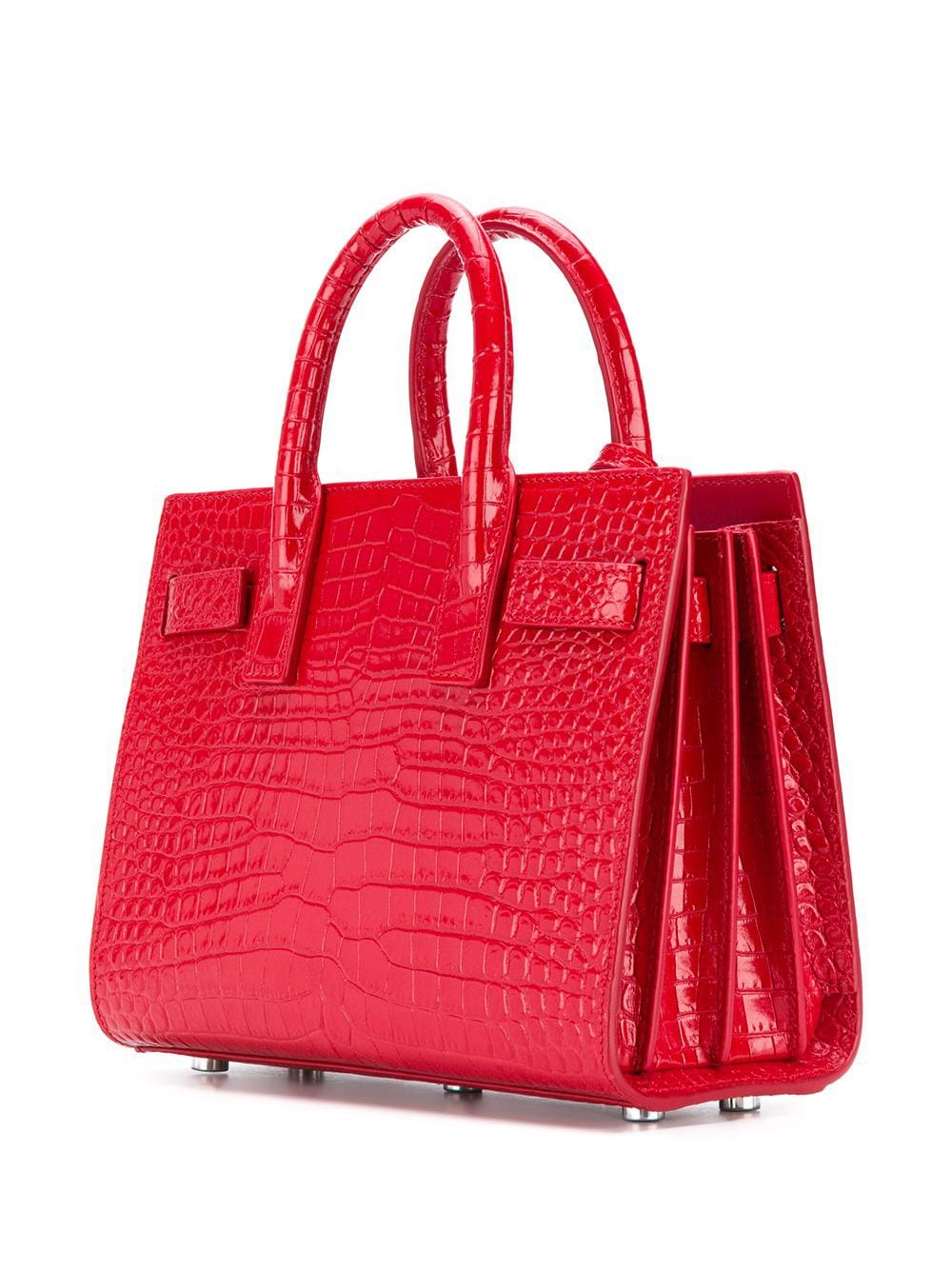 sac de jour north/south tote in crocodile-embossed leather