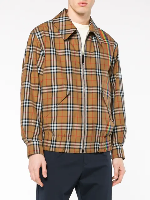 Burberry 리버시블 레인보우 빈티지 체크 해링턴 재킷 - Farfetch