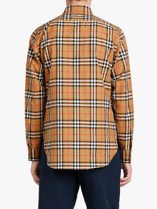 orange burberry shirt