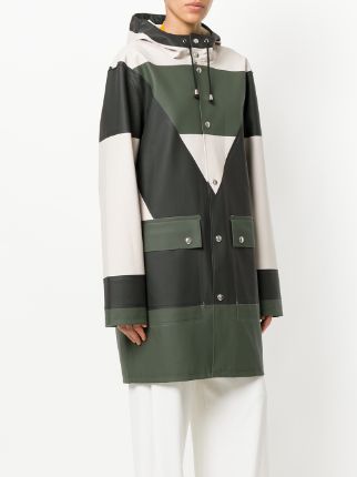 colour block hooded raincoat展示图