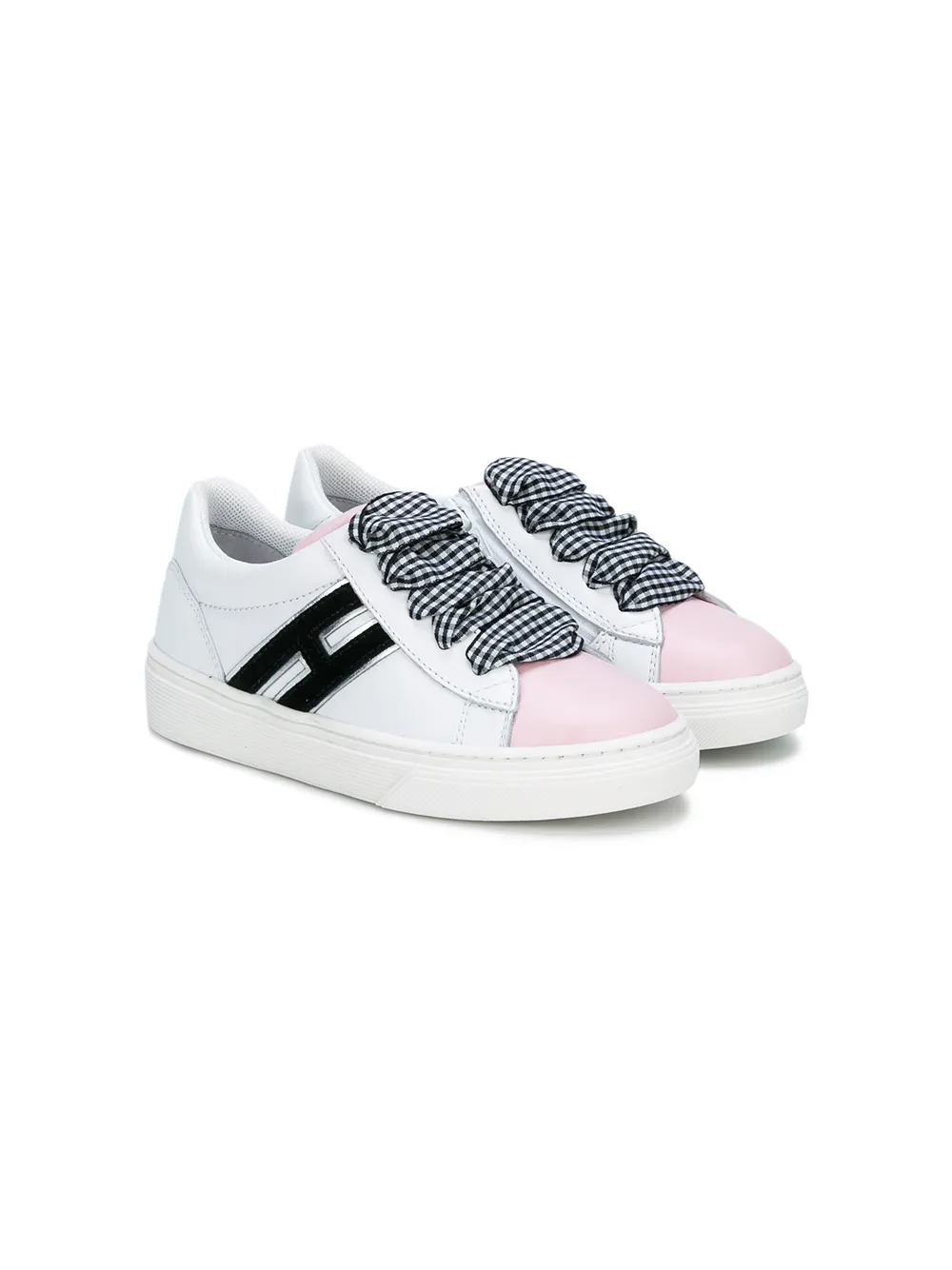 Hogan Kids gingham lace sneakers Hogan Kids gingham lace sneakers