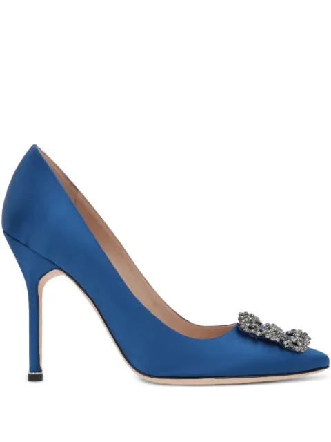Manolo Blahnik 'Hangisi 105' Satin-Pumps