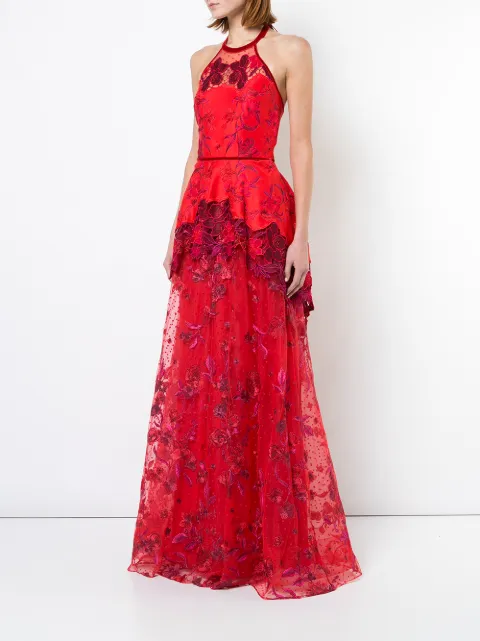 marchesa notte high low