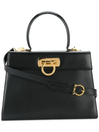 Salvatore Ferragamo Vintage Gancini 2way Bag Farfetch Salvatore Ferragamo Vintage Gancini 2way Bag