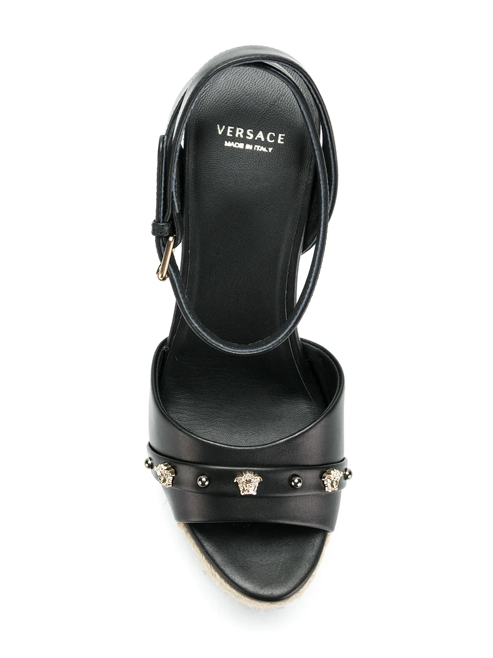 Versace sandalias de cuÃ±a Medusa - Negro - Versace | Mystilo