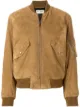 Image 1 of Saint Laurent lambskin zip-up bomber jacket