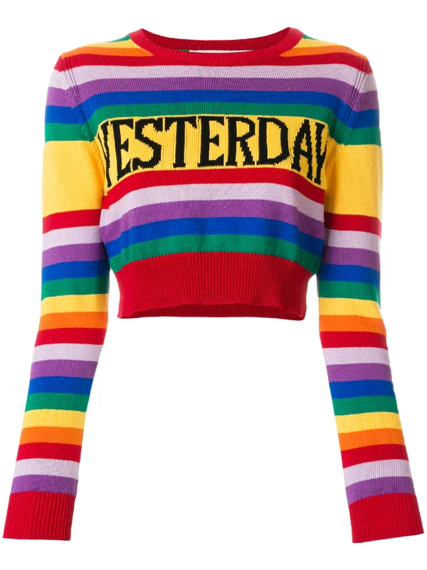 alberta ferretti rainbow sweater