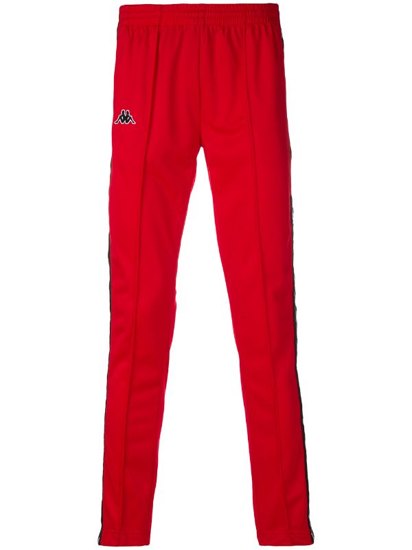 kappa side stripe track pants