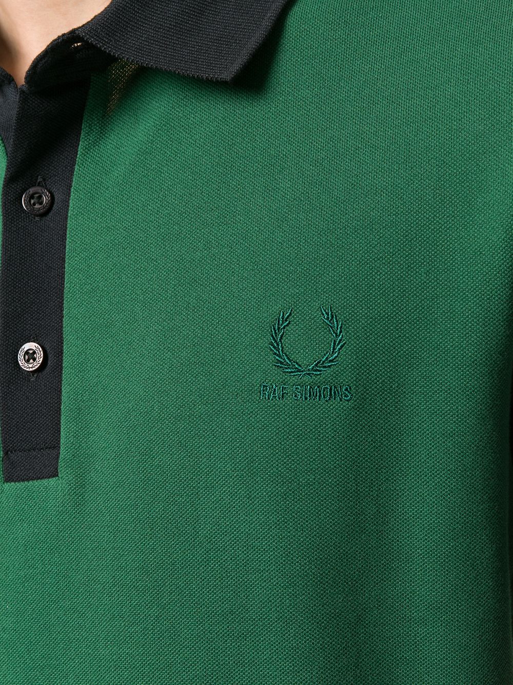 фото Raf simons x fred perry tape detail pk polo shirt