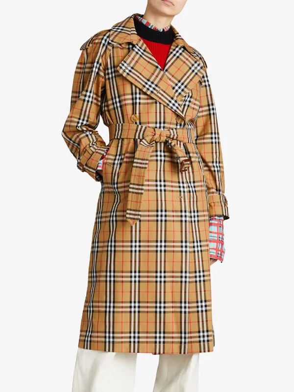 burberry vintage check trench coat