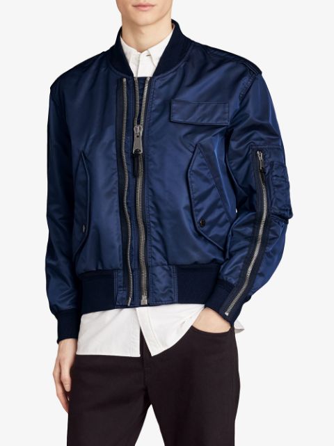 Burberry zip detail cropped bomber jacket