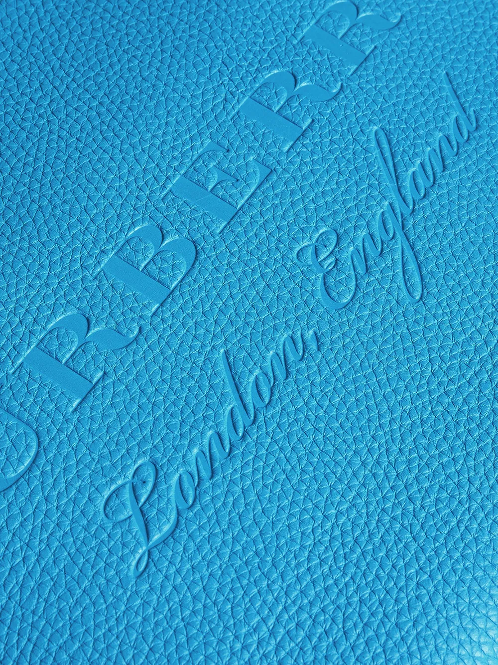Burberry embossed document case Blauw