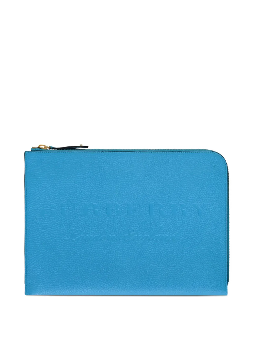 Burberry embossed document case Blauw