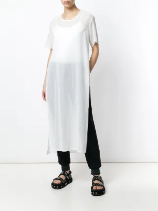 long-line side slit tunic展示图