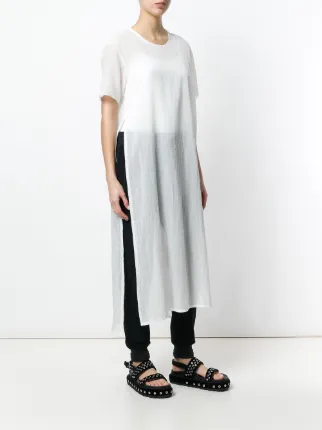 long-line side slit tunic展示图