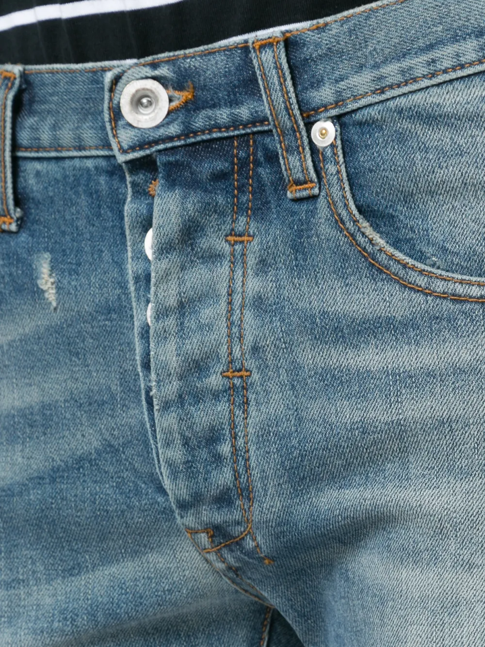 UNRAVEL PROJECT distressed skinny jeans Blauw