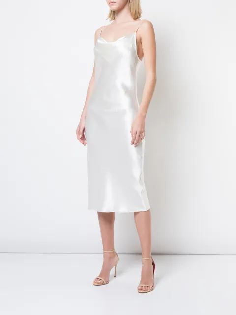 Shop Fleur Du Mal cowl neck slip dress 