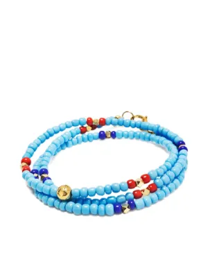 AMBUSH iridescent-effect Ball Chain Bracelet | Pink | FARFETCH