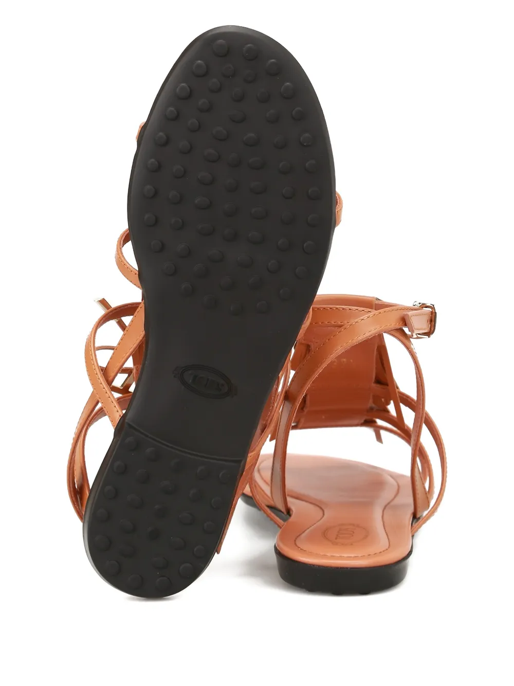 Tod's sandalen met logo-rand Bruin