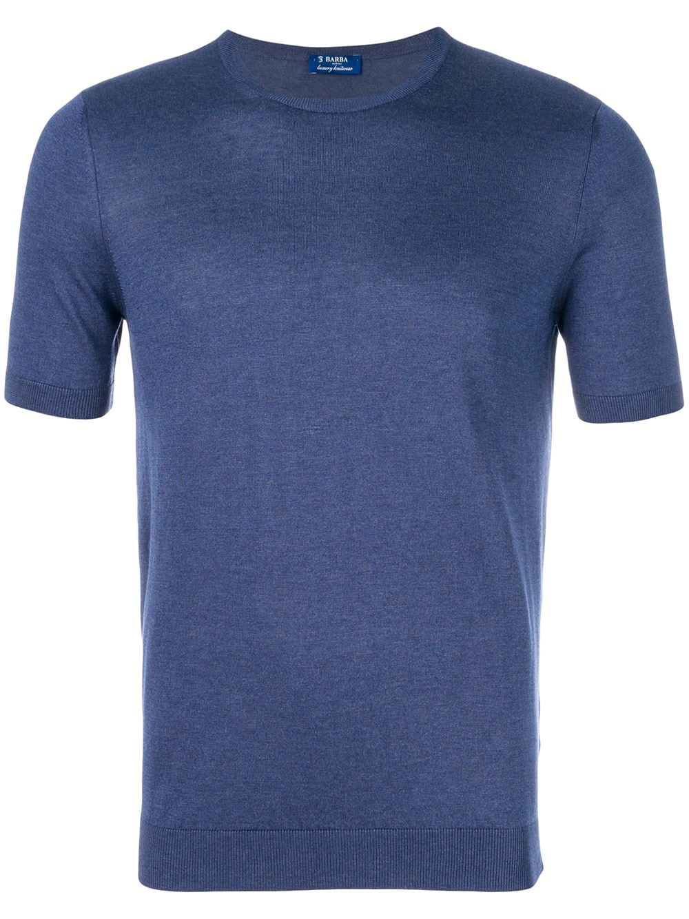 Barba plain T-shirt Blauw