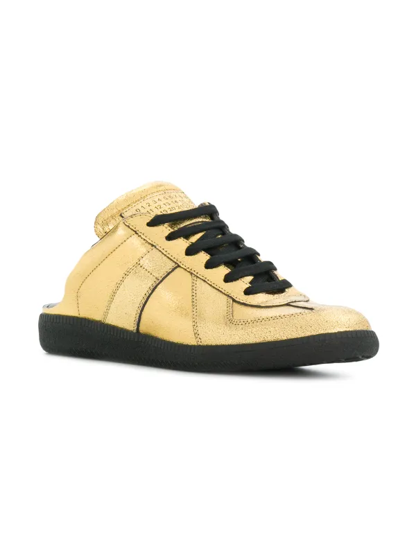 leather mule sneakers