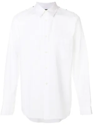 The Sololist ホワイト シャツ Takahiro Miyashita Takahiromiyashita The Soloist zip-detail long-sleeved Shirt