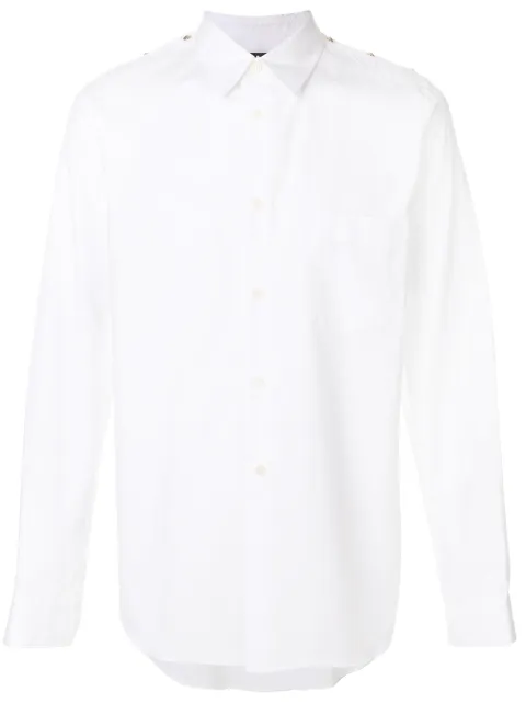 Black Comme Des Garçons stud shoulder shirt
