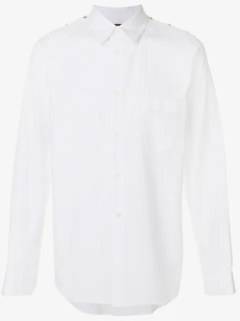Black Comme Des Garçons stud shoulder shirt