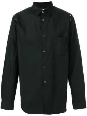 期間限定値下げ　black comme des garçons　シャツ　黒シャツ Distressed Seam Detail Shirt in Black – SVRN
