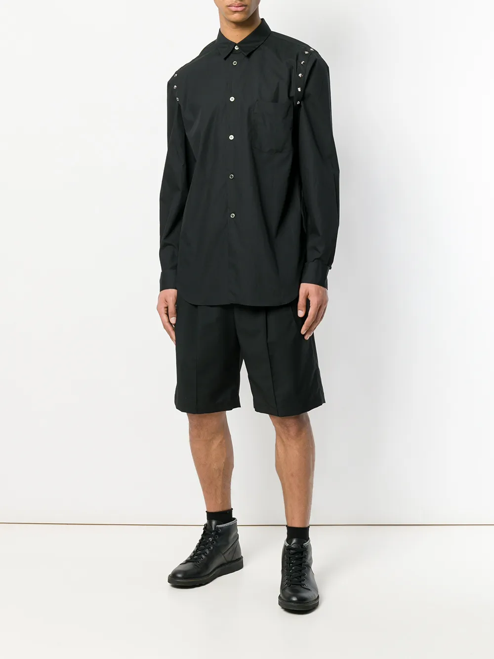 Black Comme Des Garçons stud detail shirt - Zwart