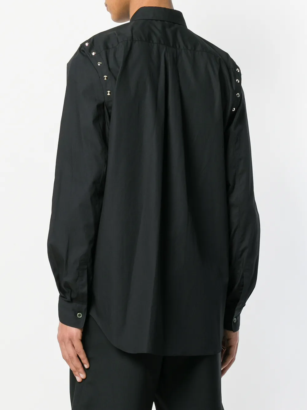 Black Comme Des Garçons stud detail shirt Zwart
