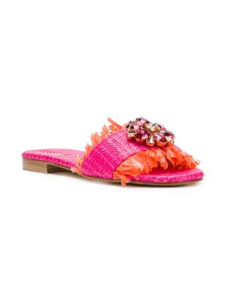 floral embellished sandals展示图