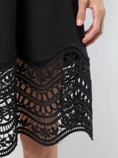 barra de croche para saia jeans