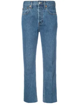 Calça jeans de cintura alta
